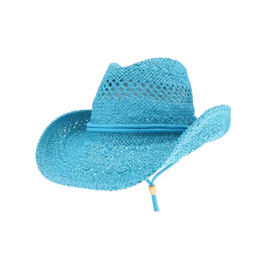 C.C Women's Solid Cowboy Hat with Chin Strap - Madeline Love - Flyclothing LLC
