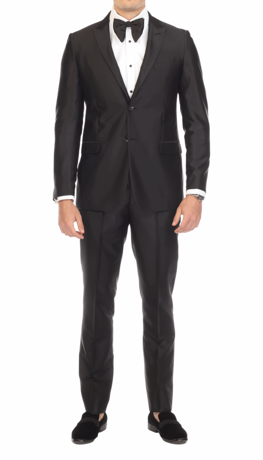 Oxford Black Sharkskin Slim Fit 2 Piece Suit