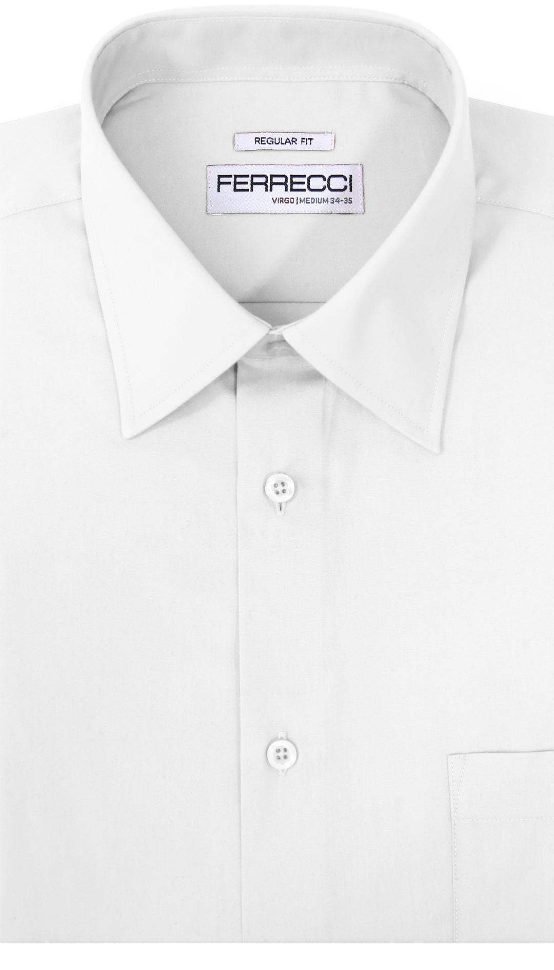 Ferrecci Virgo Snow White Regular Fit Dress Shirt - Ferrecci USA - Flyclothing LLC