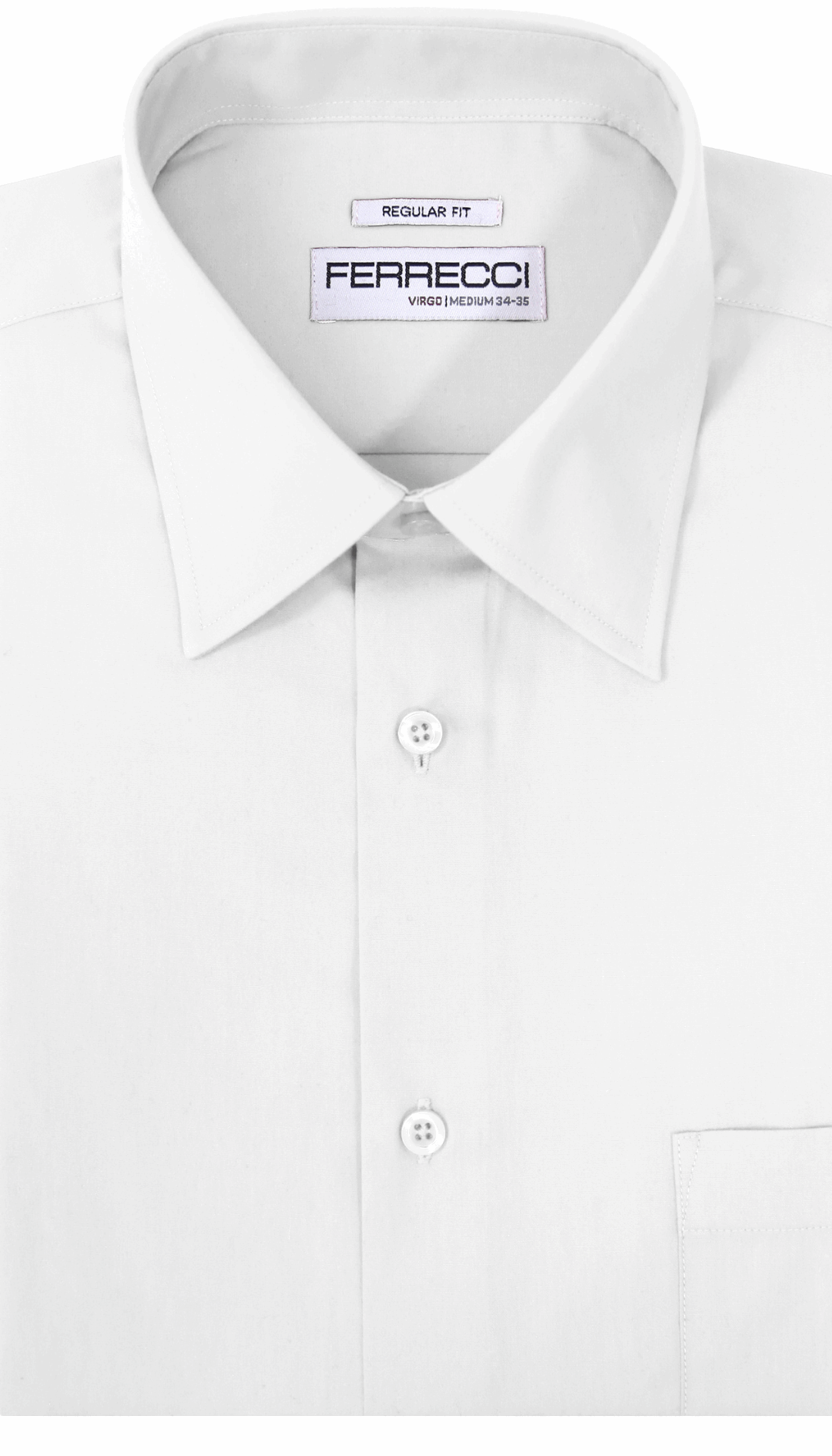 Ferrecci Virgo Snow White Regular Fit Dress Shirt - Ferrecci USA - Flyclothing LLC