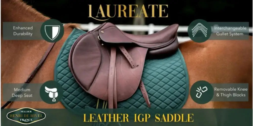 Henri De Rivel Laureate Leather IGP Saddle - Breeches.com - Flyclothing LLC