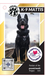 HuggleCause™, Project K-9 Hero, K-9 Mattis Knottie® Plush Dog Toy, Large - HuggleHounds - Flyclothing LLC