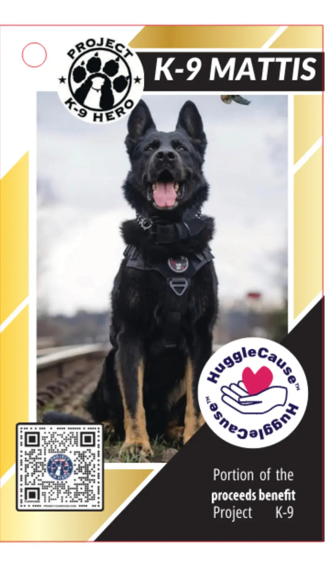 HuggleCause™, Project K-9 Hero, K-9 Mattis Knottie® Plush Dog Toy, Large - HuggleHounds - Flyclothing LLC