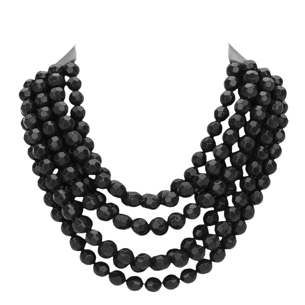 Chunky Multi-Strand Beaded Necklace with Magnetic Clasp - Madeline Love - Flyclothing LLC