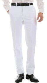 Ferrecci Men's Halo White Slim Fit Flat-Front Dress Pants - Ferrecci USA - Flyclothing LLC
