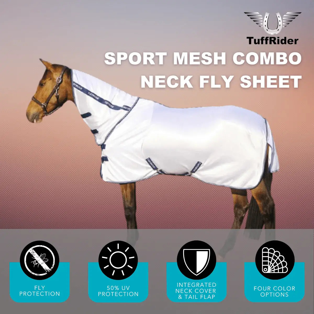 TuffRider Sport Mesh Combo Neck Fly Sheet - Breeches.com - Flyclothing LLC
