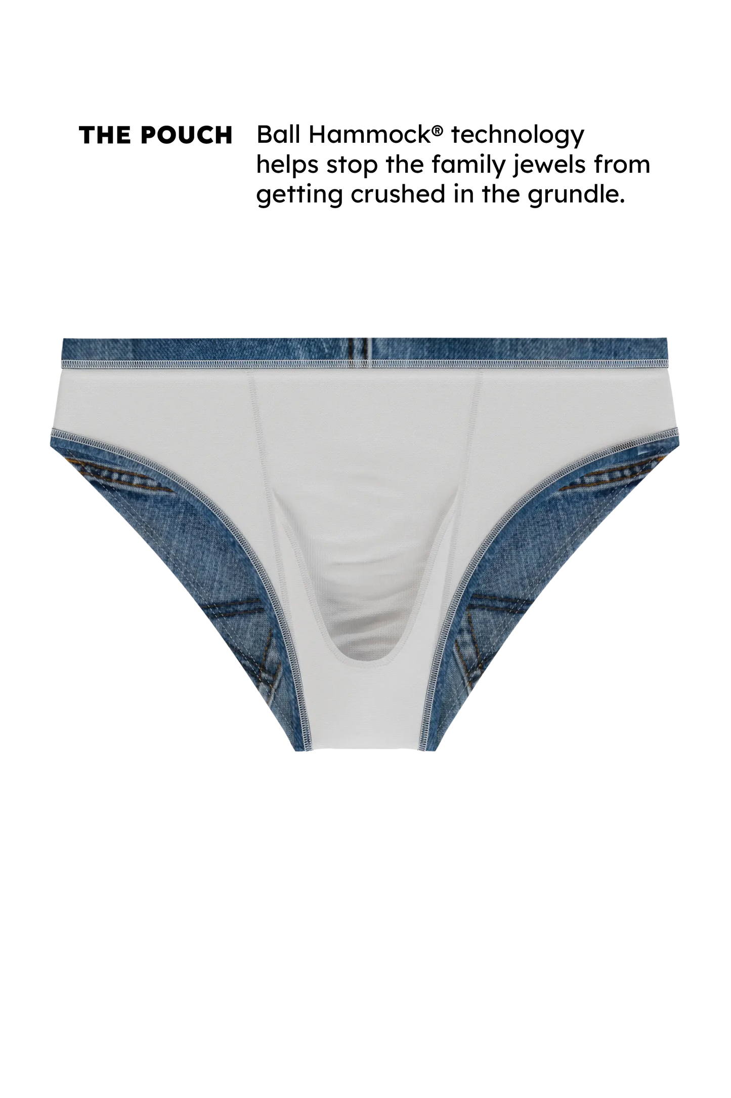 The Ranch Hand | Western Denim Ball Hammock® Pouch Swim Briefs - Shinesty - Flyclothing LLC