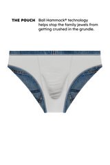 The Ranch Hand | Western Denim Ball Hammock® Pouch Swim Briefs - Shinesty - Flyclothing LLC