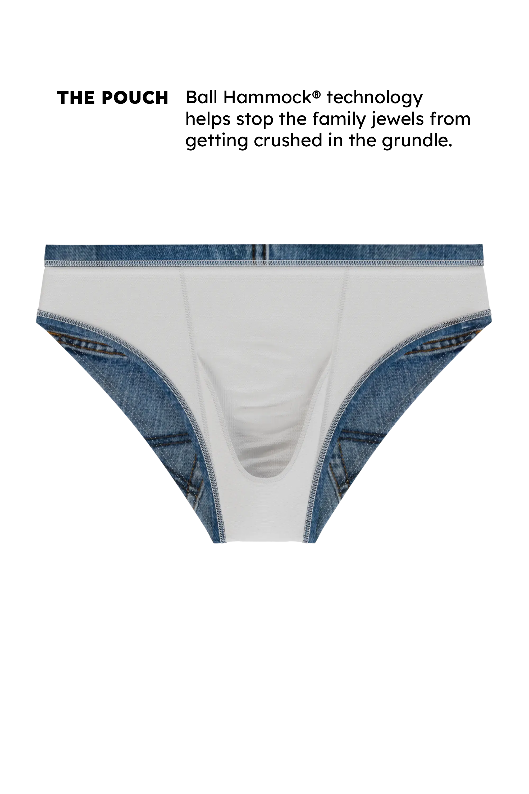 The Ranch Hand | Western Denim Ball Hammock® Pouch Swim Briefs - Shinesty - Flyclothing LLC