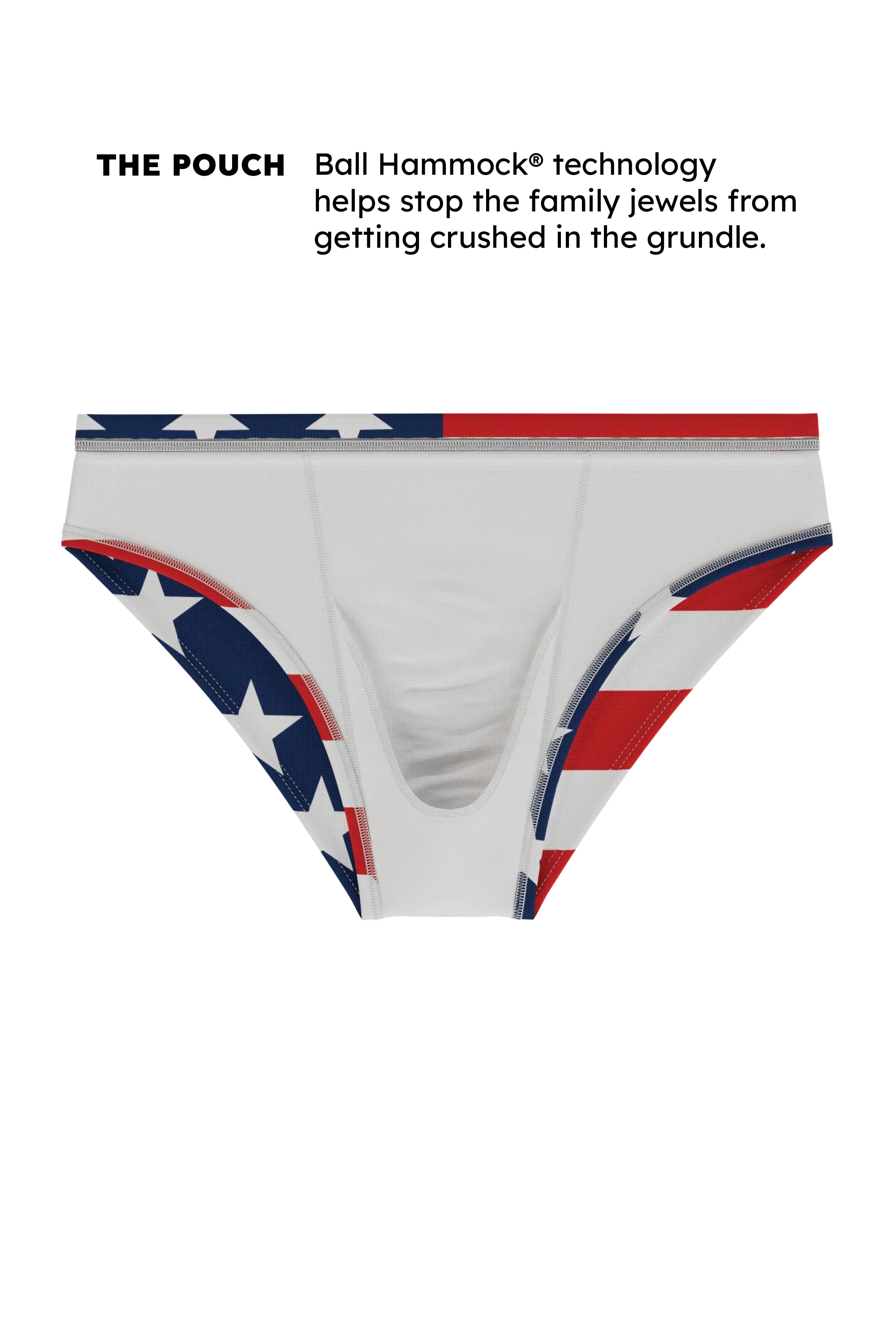 The Unsurpassed Ass | American Flag Ball Hammock® Pouch Swim Briefs - Shinesty - Flyclothing LLC