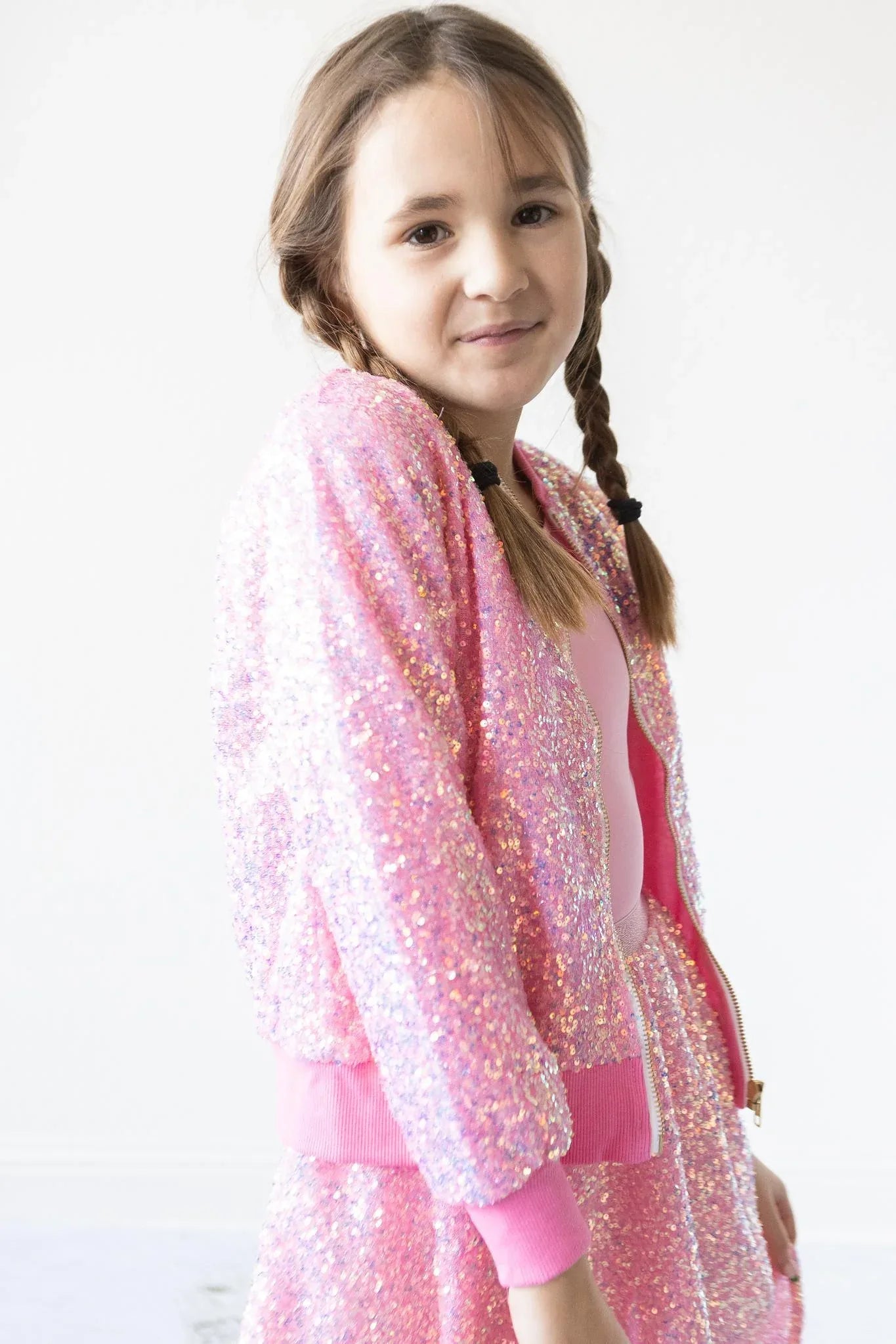 Bubblegum Pink Sequin Jacket - Mila & Rose ® - Flyclothing LLC