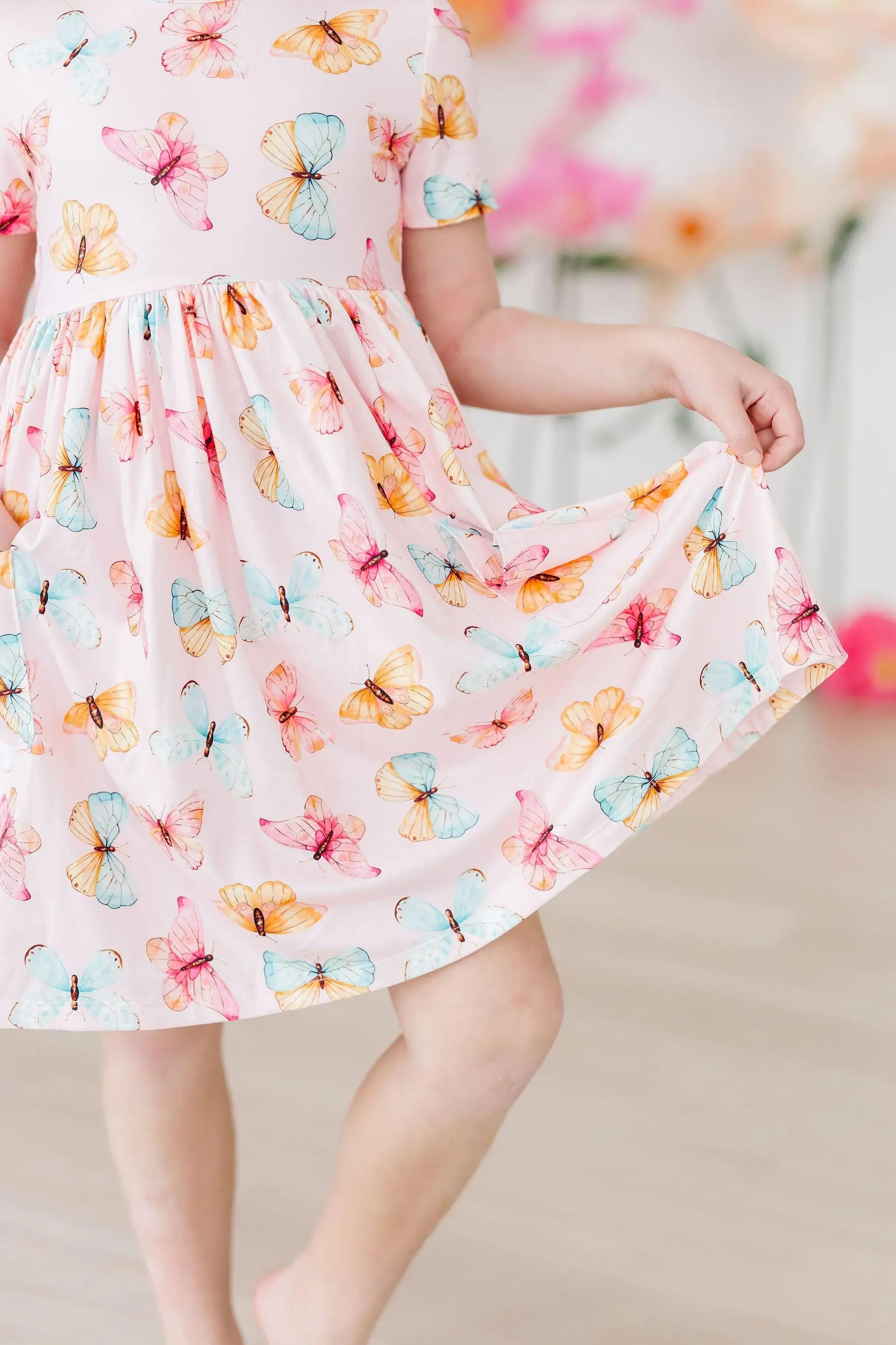 Butterfly Kisses S/S Pocket Twirl Dress - Mila & Rose ® - Flyclothing LLC
