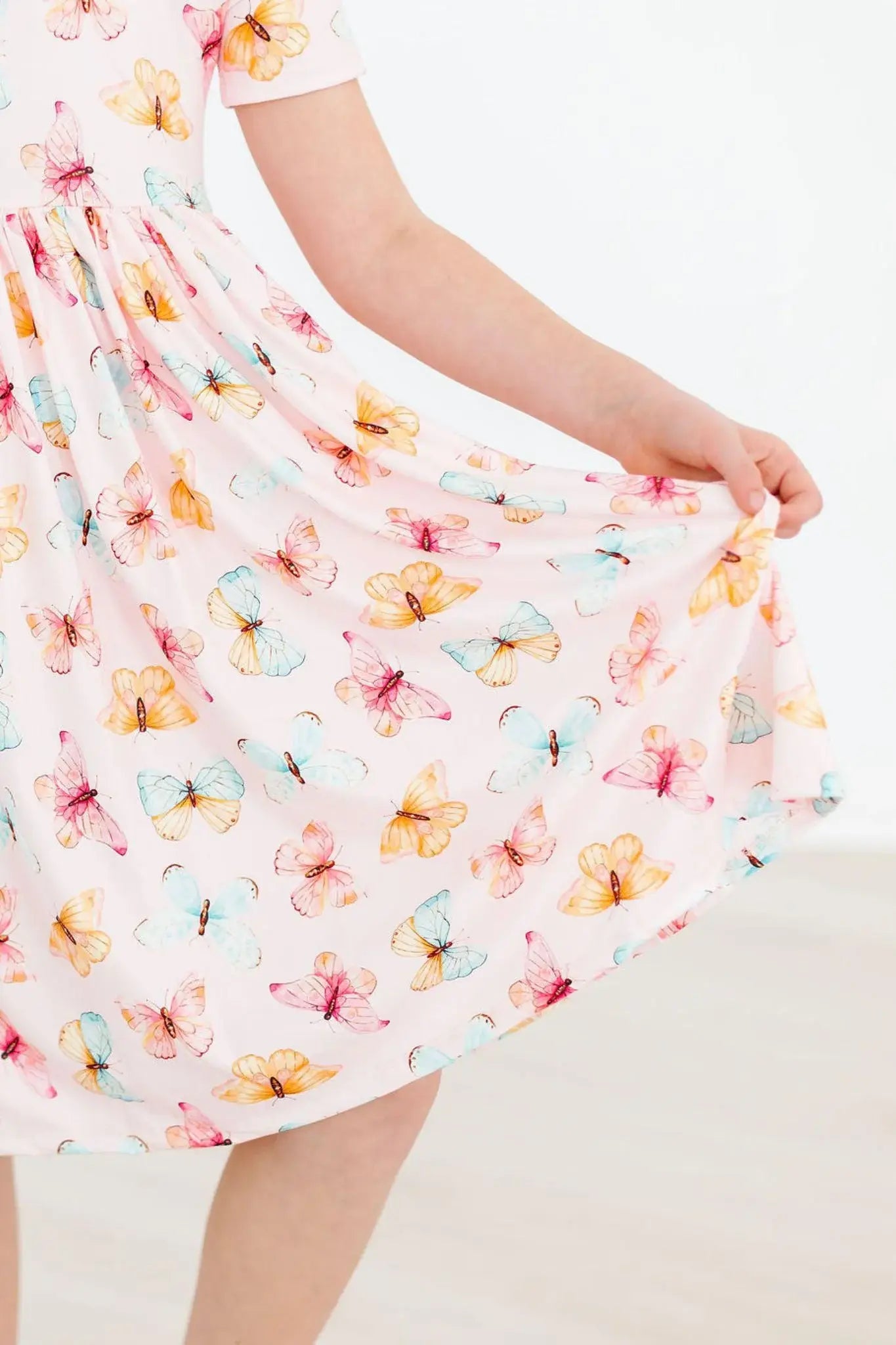 Butterfly Kisses S/S Pocket Twirl Dress - Mila & Rose ® - Flyclothing LLC