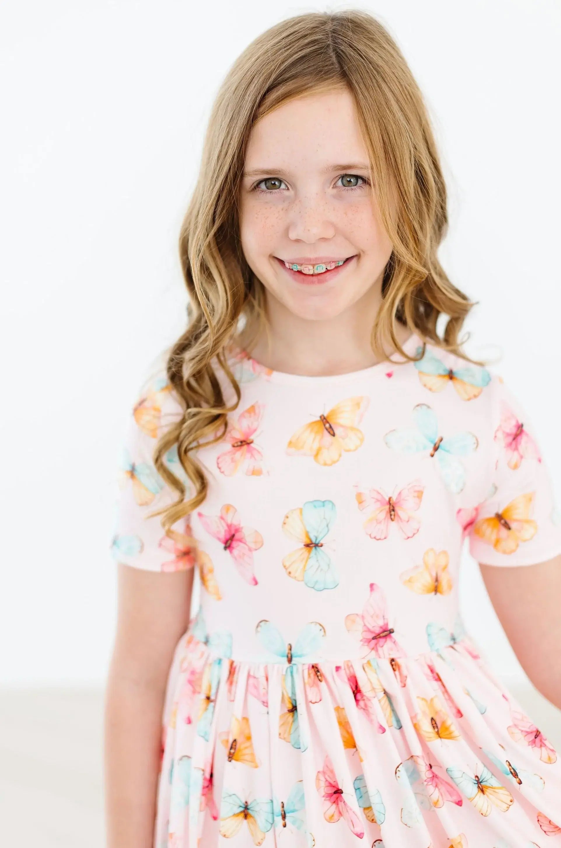 Butterfly Kisses S/S Pocket Twirl Dress - Mila & Rose ® - Flyclothing LLC
