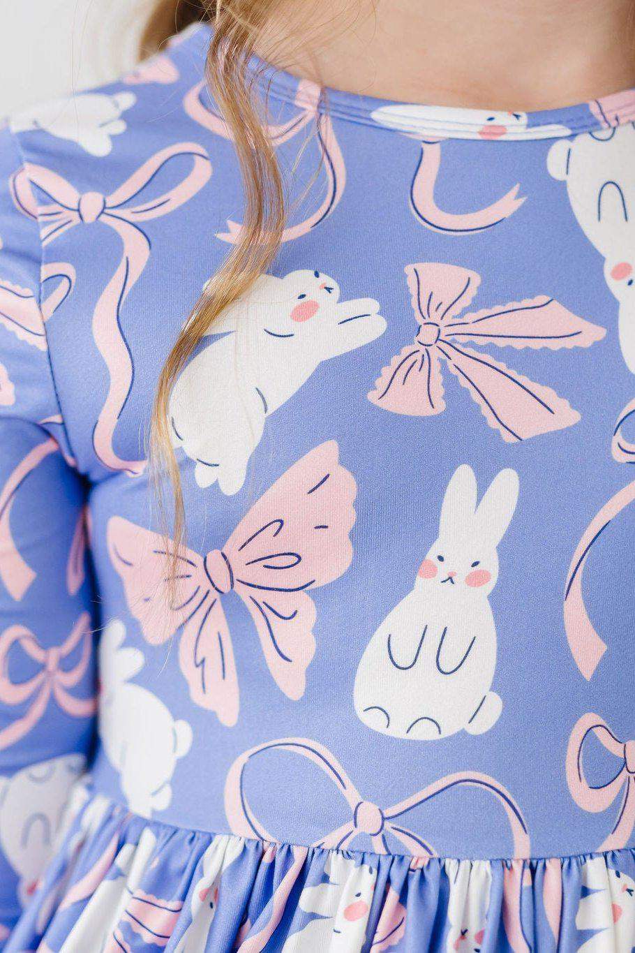 Hop, Skip & Twirl 3/4 Sleeve Pocket Twirl Dress - Mila & Rose ® - Flyclothing LLC