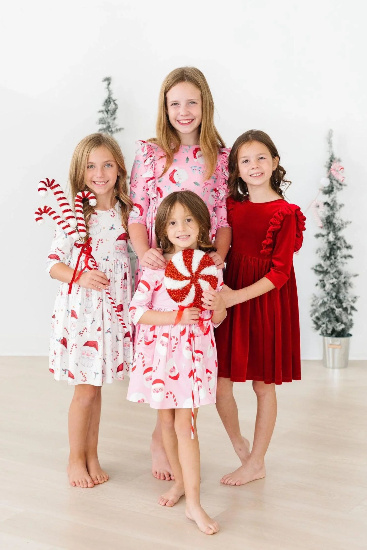 Jingle Bells 3/4 Sleeve Pocket Twirl Dress - Mila & Rose ® - Flyclothing LLC