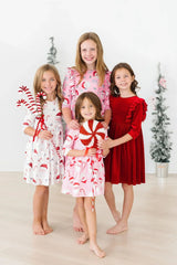 Jingle Bells 3/4 Sleeve Pocket Twirl Dress - Mila & Rose ® - Flyclothing LLC