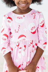 Jingle Bells 3/4 Sleeve Pocket Twirl Dress - Mila & Rose ® - Flyclothing LLC