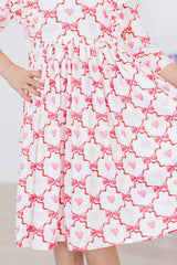 Lovebug 3/4 Sleeve Ruffle Twirl Dress - Mila & Rose ® - Flyclothing LLC