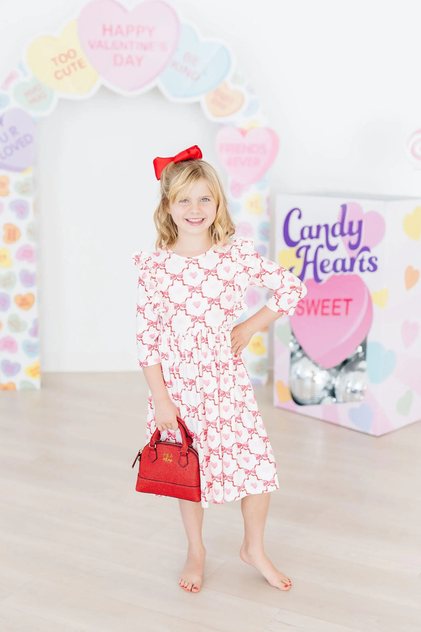 Lovebug 3/4 Sleeve Ruffle Twirl Dress - Mila & Rose ® - Flyclothing LLC