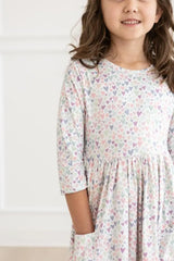 One in a Million 3/4 Sleeve Pocket Twirl Dress - Mila & Rose ® - Flyclothing LLC