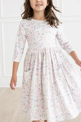 One in a Million 3/4 Sleeve Pocket Twirl Dress - Mila & Rose ® - Flyclothing LLC