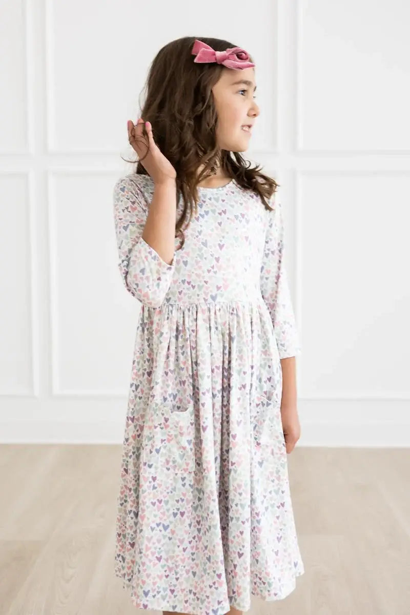 One in a Million 3/4 Sleeve Pocket Twirl Dress - Mila & Rose ® - Flyclothing LLC