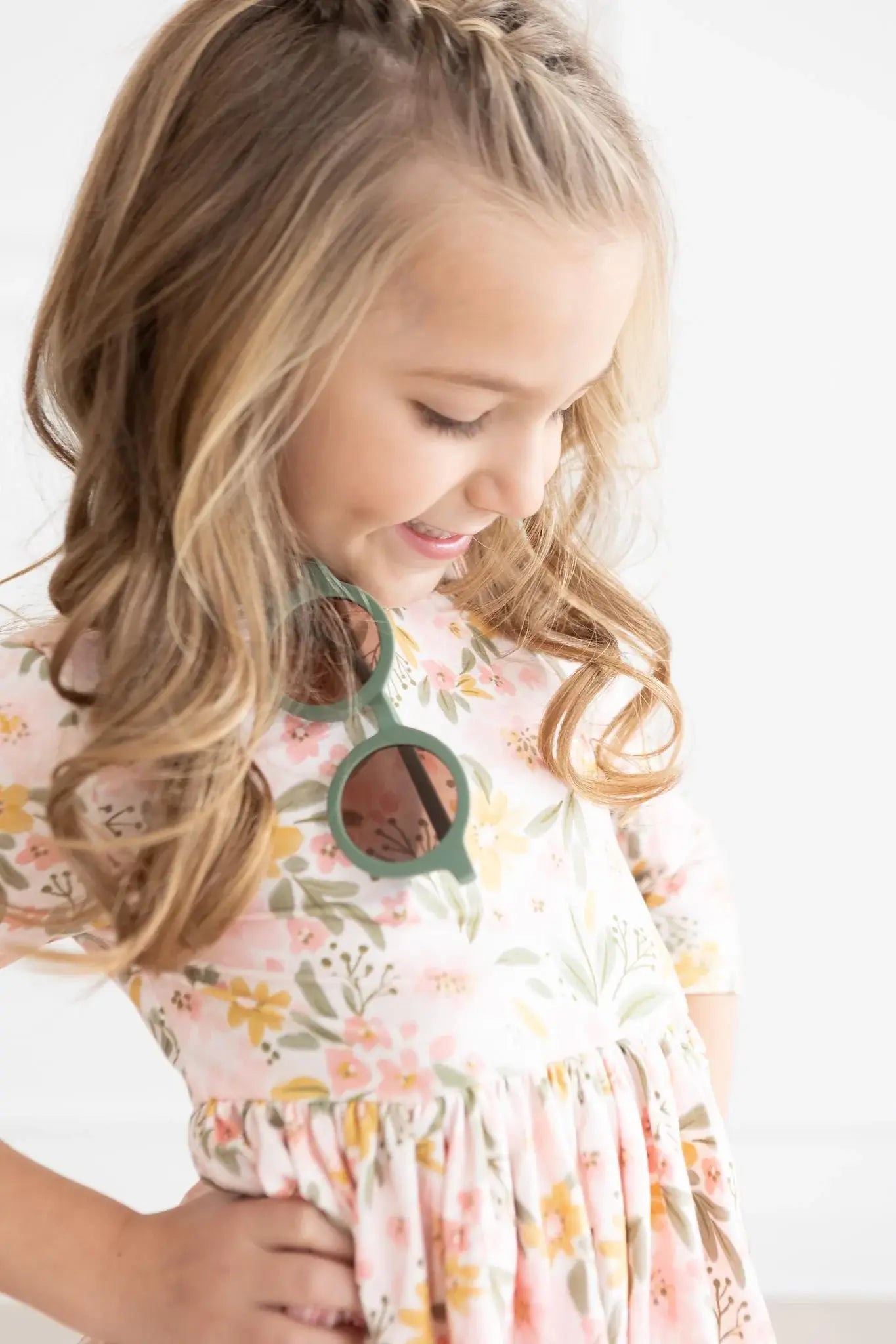 Pretty Peachy 3/4 Sleeve Pocket Twirl Dress - Mila & Rose ® - Flyclothing LLC
