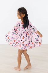 Purr-fectly Spooky 3/4 Sleeve Pocket Twirl Dress - Mila & Rose ® - Flyclothing LLC