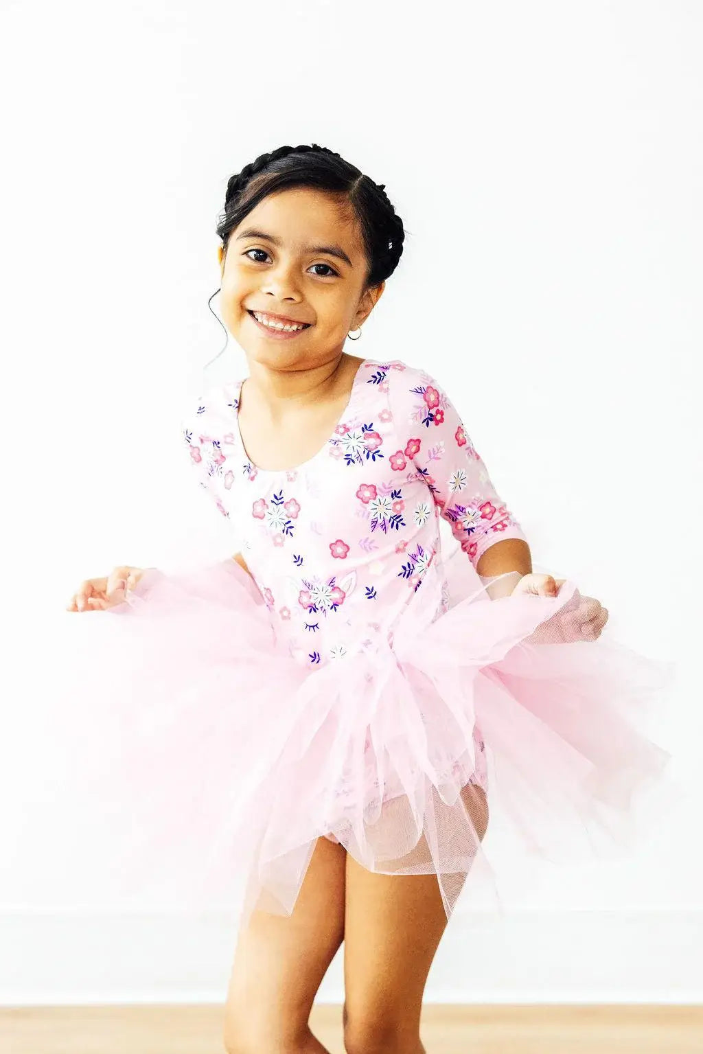 Retro Daydream 3/4 Sleeve Tutu Leotard - Mila & Rose ® - Flyclothing LLC