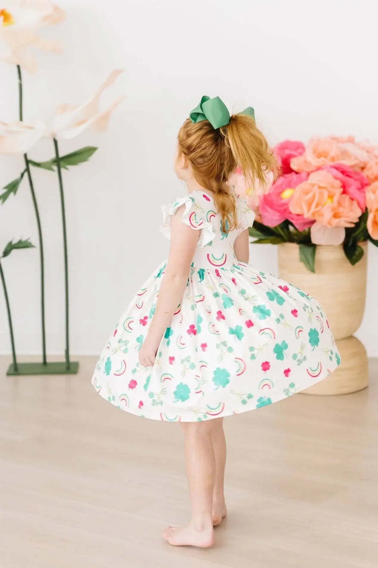 SALE Top of the Mornin' Flutter Sleeve Twirl Dress - Mila & Rose ® - Flyclothing LLC