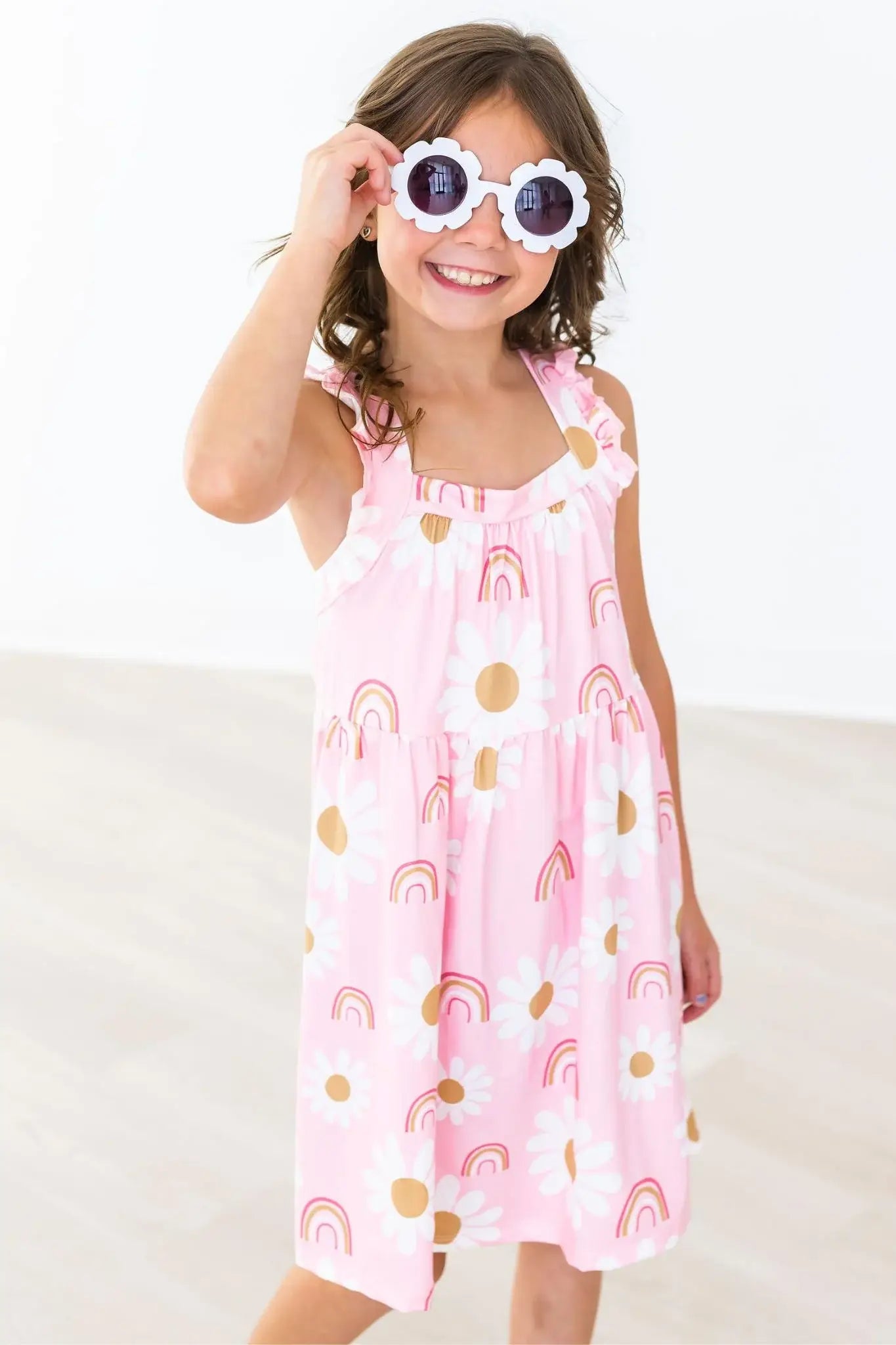 You are My Sunshine Ruffle Cross Back Dress - Mila & Rose ® - Flyclothing LLC