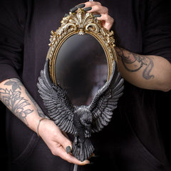 Alchemy Gothic Raven's Gaze Wall Mirror