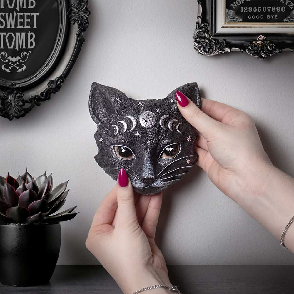 Alchemy The Vault Mystic Moon Cat Masque Table Ornament - Alchemy Gothic - Flyclothing LLC