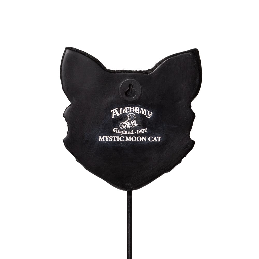 Alchemy Gothic Mystic Moon Cat Masque Table Ornament