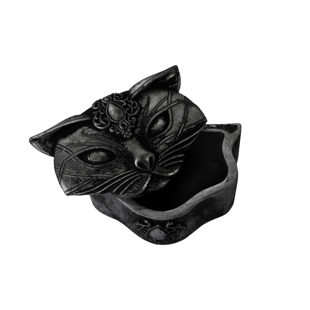 Alchemy Gothic Sacred Cat Trinket Box (Black) - Alchemy Gothic