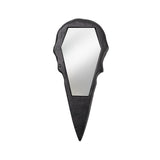 Alchemy Gothic Raven Skull Hand Mirror - Black