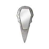 Alchemy Gothic Raven Skull Hand Mirror - Antique Silver