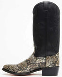 Old West Mens Aythana Viny Print All Over Leather 13" Boot - Old West