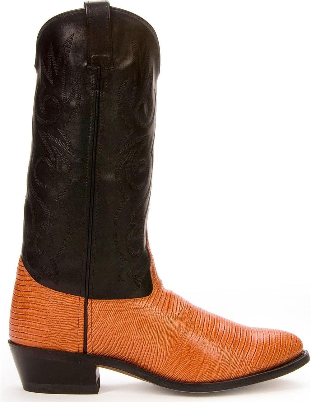 Old West Mens Tan Spray Lizard Print All Over Leather 13" Boot - Old West