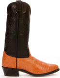 Old West Mens Tan Spray Lizard Print All Over Leather 13" Boot - Old West