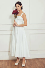 SWEETHEART SERENADE WOVEN MIDI DRESS - Flying Tomato - Flyclothing LLC