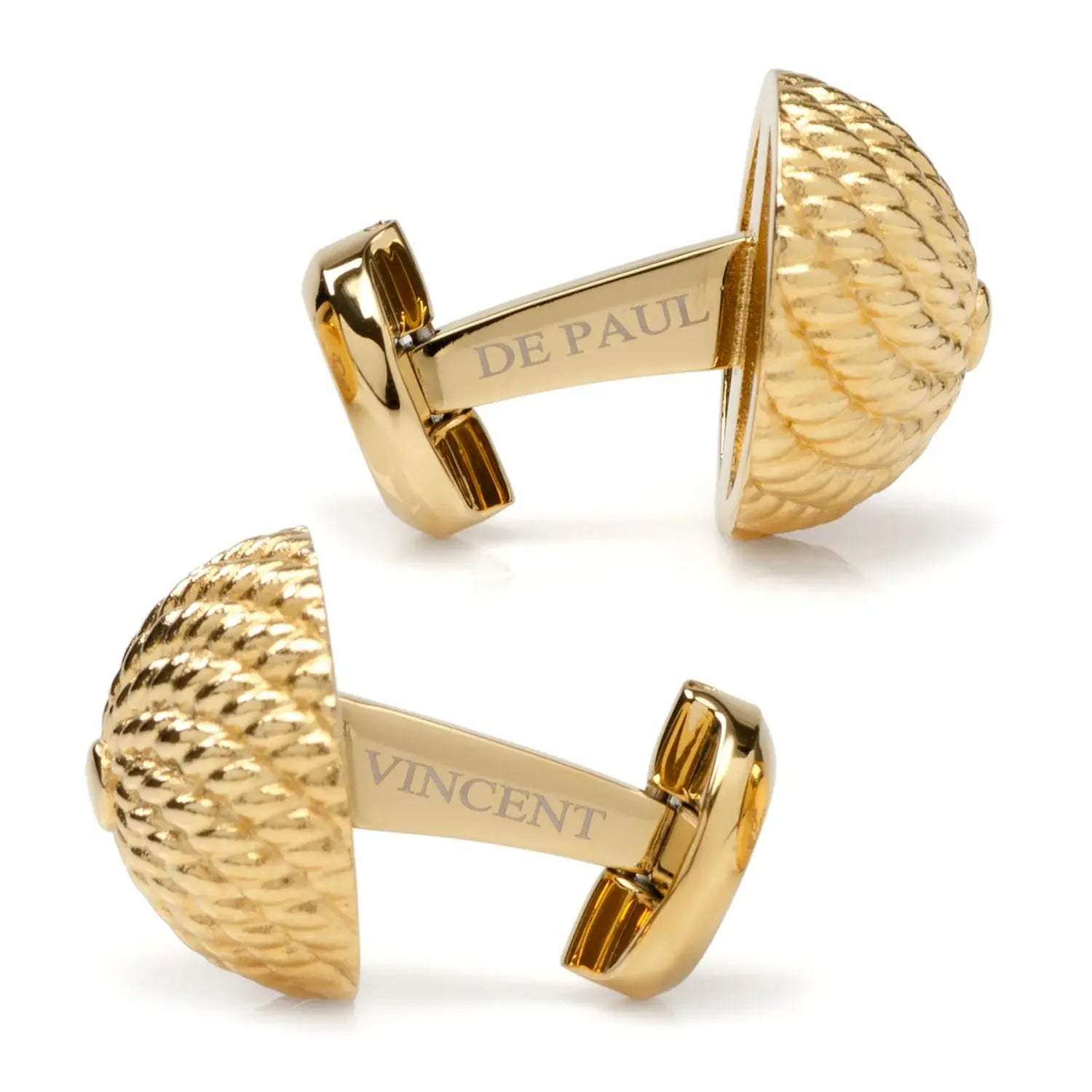 VDP 3D Colony Gold Stainless Cufflinks - Cufflinks.com - Flyclothing LLC