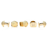 VDP 3D Colony Gold Stainless Stud Set - Cufflinks.com - Flyclothing LLC