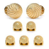 VDP 3D Colony Gold Stainless Stud Set - Cufflinks.com - Flyclothing LLC