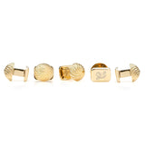 VDP 3D Colony Gold Stainless Studs - Cufflinks.com - Flyclothing LLC