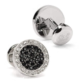 VDP White & Black Pave Crystals Cufflinks - Cufflinks.com - Flyclothing LLC