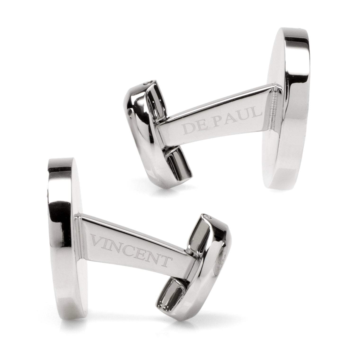 VDP White & Black Pave Crystals Cufflinks - Cufflinks.com - Flyclothing LLC