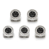 VDP White & Black Pave Crystals Studs - Cufflinks.com - Flyclothing LLC