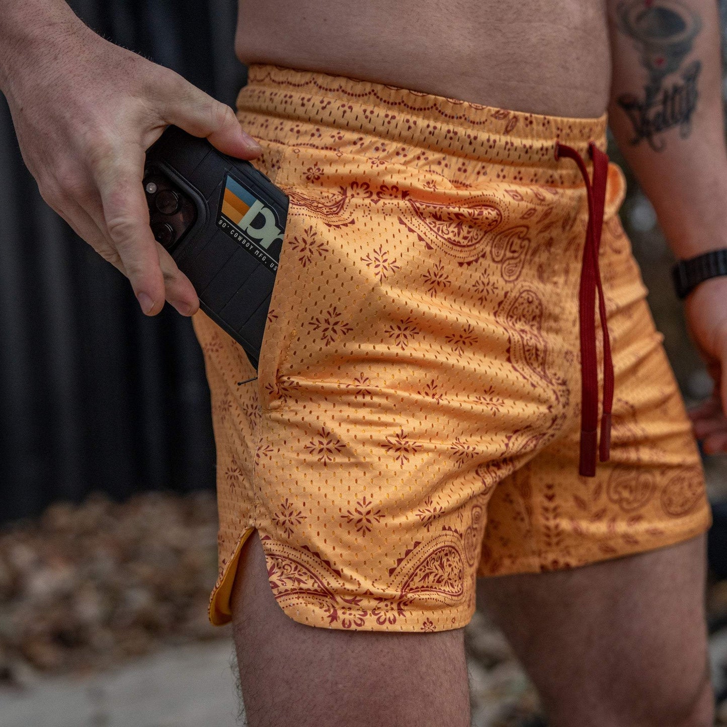 Men’s Double-Layer Mesh Training Shorts — 5" Inseam - DIRTY COWBOY USA - Flyclothing LLC